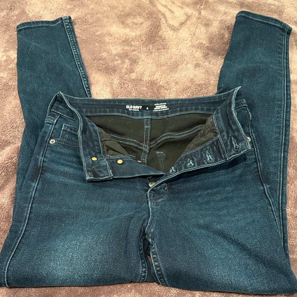 Old Navy Women's button fly Indigo Skinny Jeans